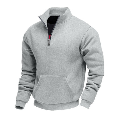 Sweat-shirt chaud à demi-zip pour hommes