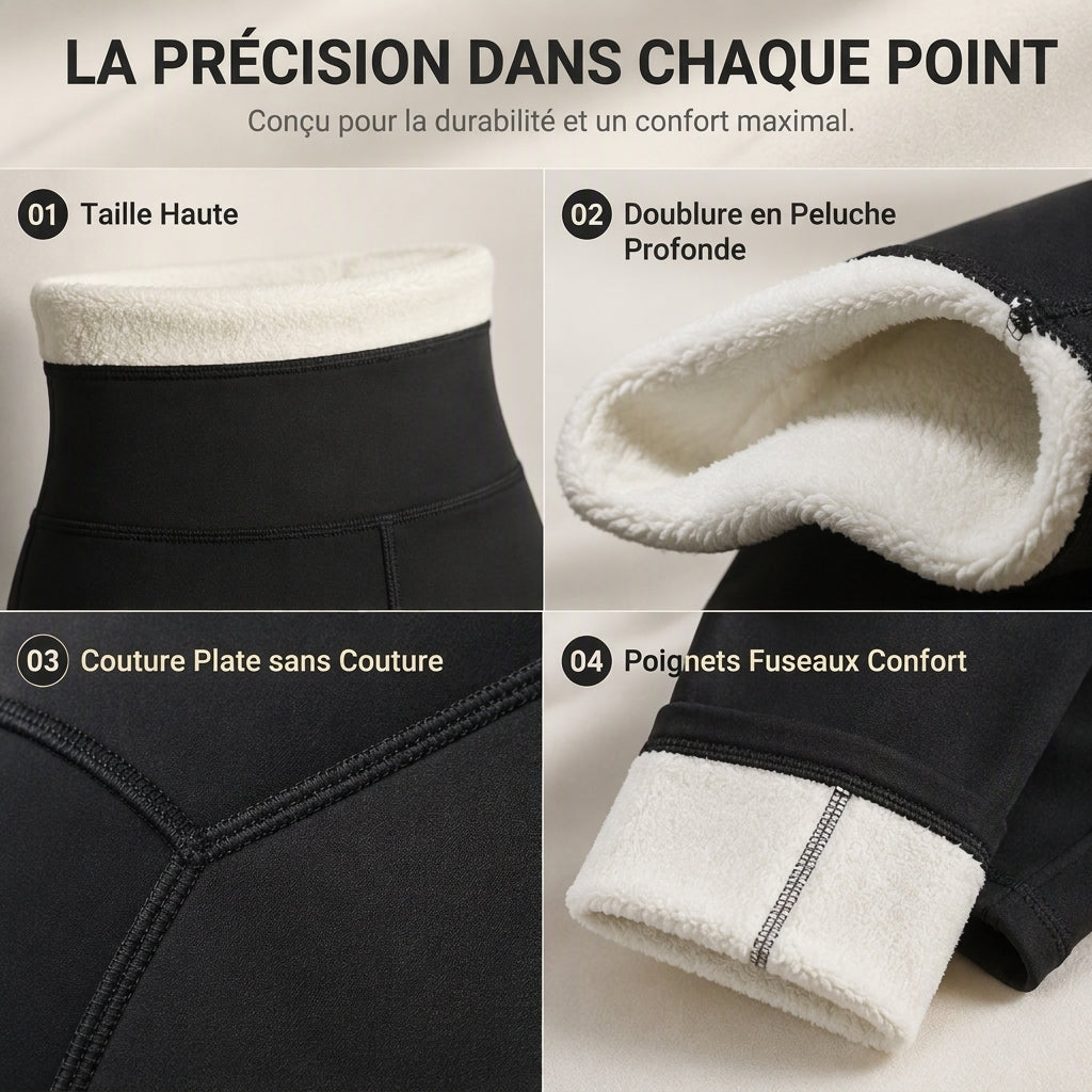 Pantalon de yoga thermique taille haute pour femmes