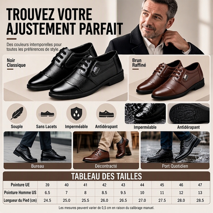 Chaussures habillées en cuir pour homme, style business