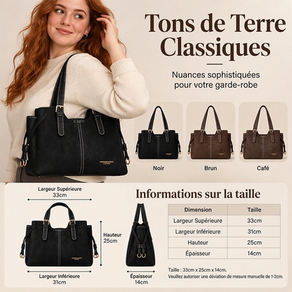 Sac fourre-tout en cuir PU givré rétro