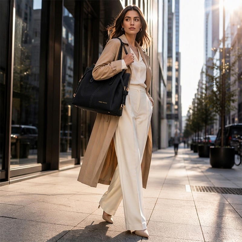 Sac fourre-tout en cuir PU givré rétro