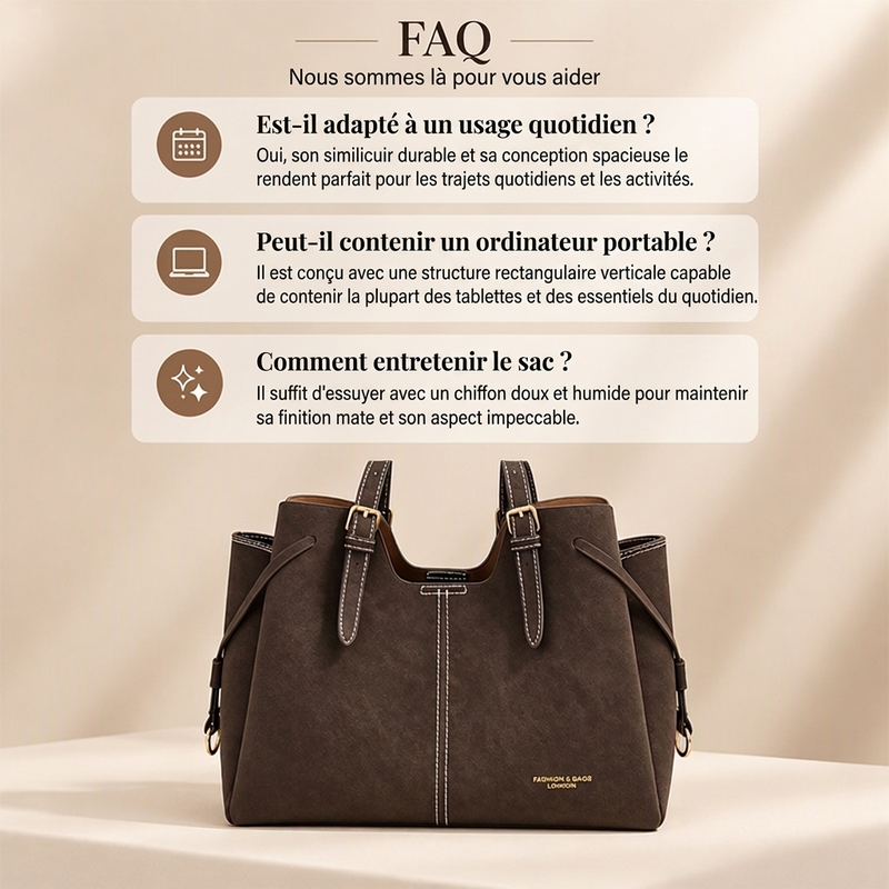 Sac fourre-tout en cuir PU givré rétro