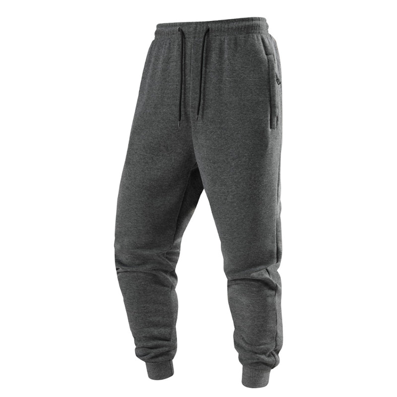 Men's Warm Joggers with Zipper Pockets