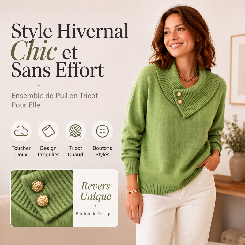 Pull en maille style décontracté et décontracté pour femmes