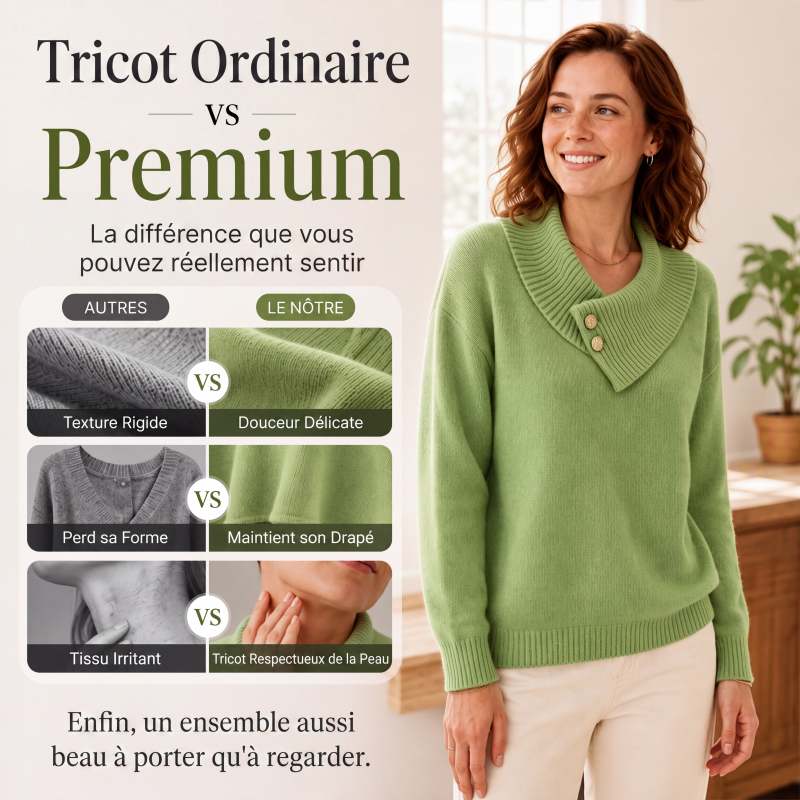 Pull en maille style décontracté et décontracté pour femmes