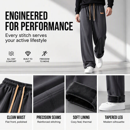 🔥Pantalon thermique d'hiver à coupe droite pour homme