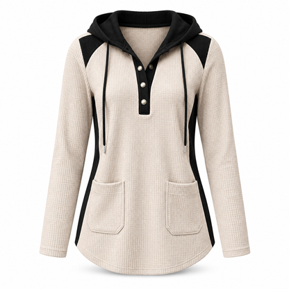 Pull en maille décontracté à col en V pour femme