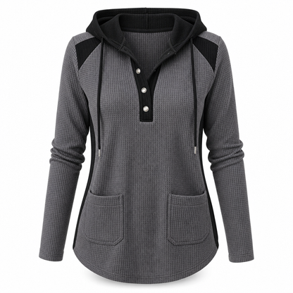 Pull en maille décontracté à col en V pour femme