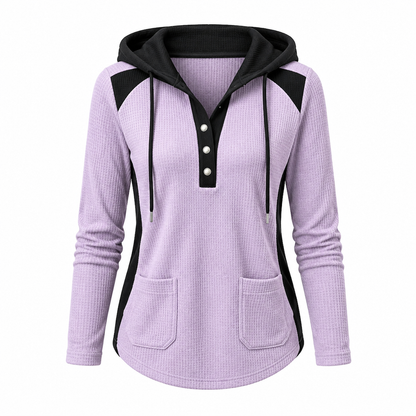 Pull en maille décontracté à col en V pour femme