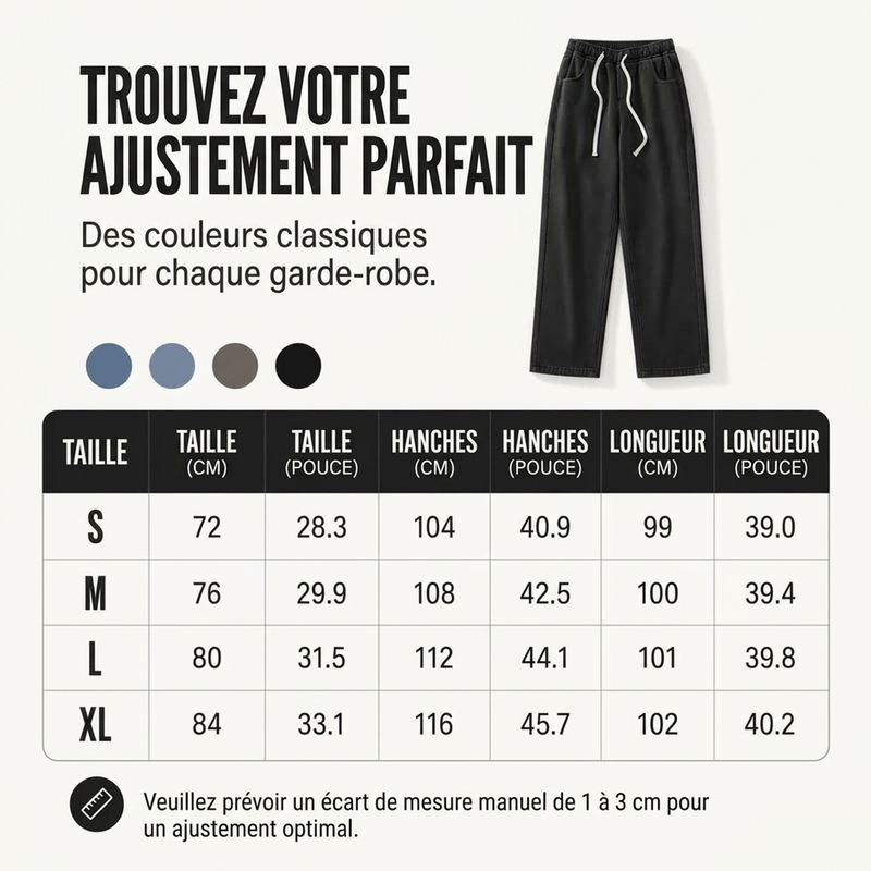 Jeans en denim droit pour femme, doublure chaude