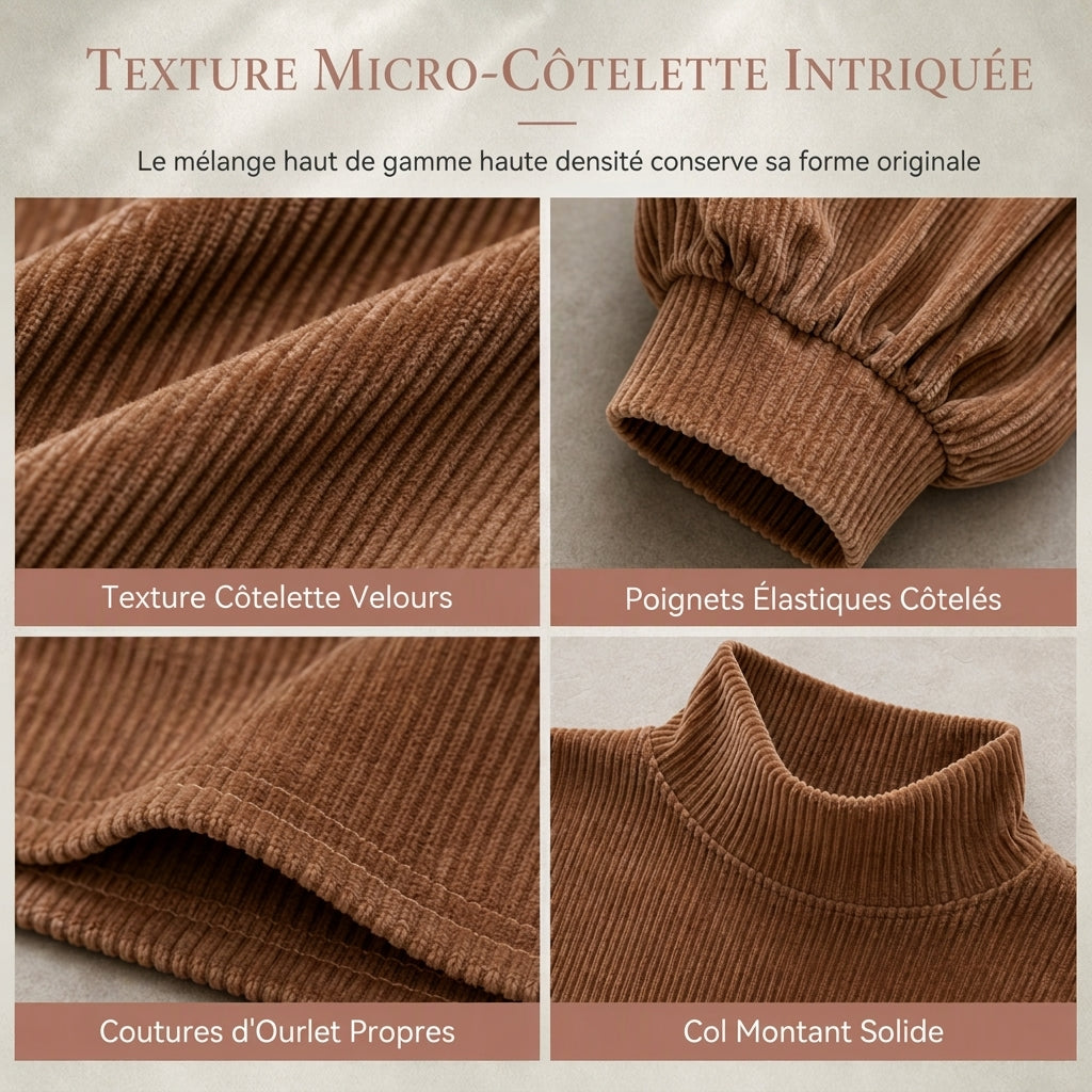 Robe d'automne élégante ample pour femme avec longues manches lanternées