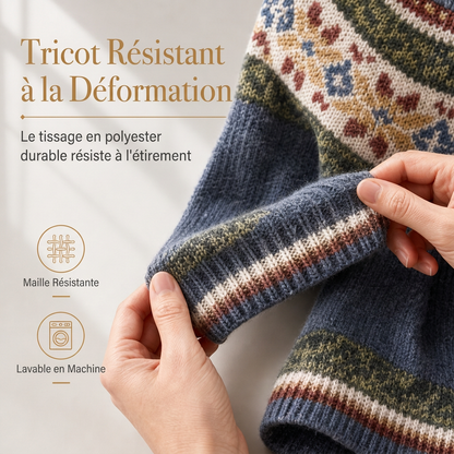 Pull en maille à col rond et bloc de couleurs oversize pour femme