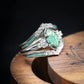 🎁Sterling Silver Natural Turquoise Diamond Ring