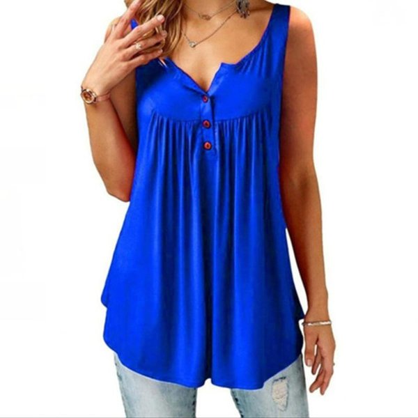 Women's Button-Front Tunic Tank Top