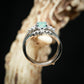 🎁Sterling Silver Natural Turquoise Diamond Ring