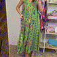 Luźny kombinezon bez rękawów w stylu vintage w kwiatowy print